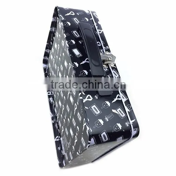 recycled medium rectangle lunch tin box with handle