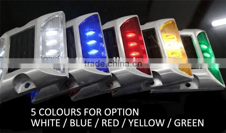 easy installation white 600mAH NI-MH battery road side Solar road stud flashing light