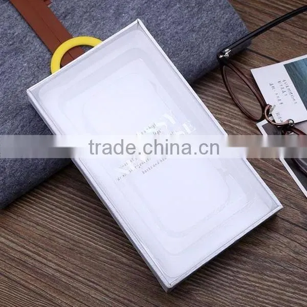 custom brand phone exquisite gift package box ,hard cardboard+PVC common use phone shell package box custom