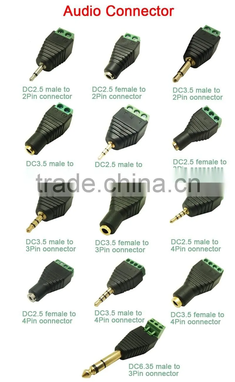 MALE 2.1MM X 5.5MM DC POWER CONNECTOR DIY SPRING CLAMP QUICK FIX