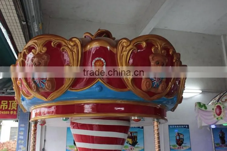 Newest Carousel games for kids ride on horse amusement park rides coin pusher arcade game machine for sale