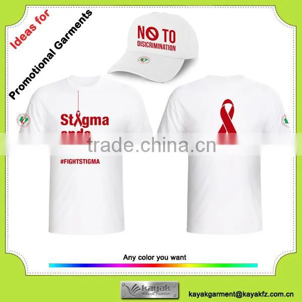 Custom promotional t shirt and caps with your slogan