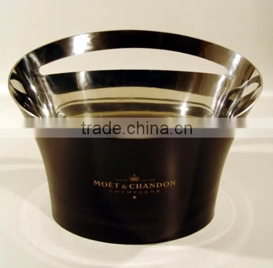 2014 New large plastic acrylic champagne ice bucket with handle