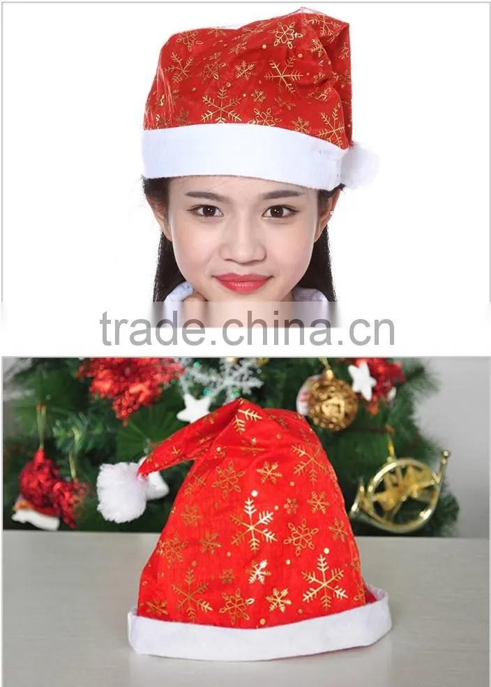 Christmas santa hat with Braid