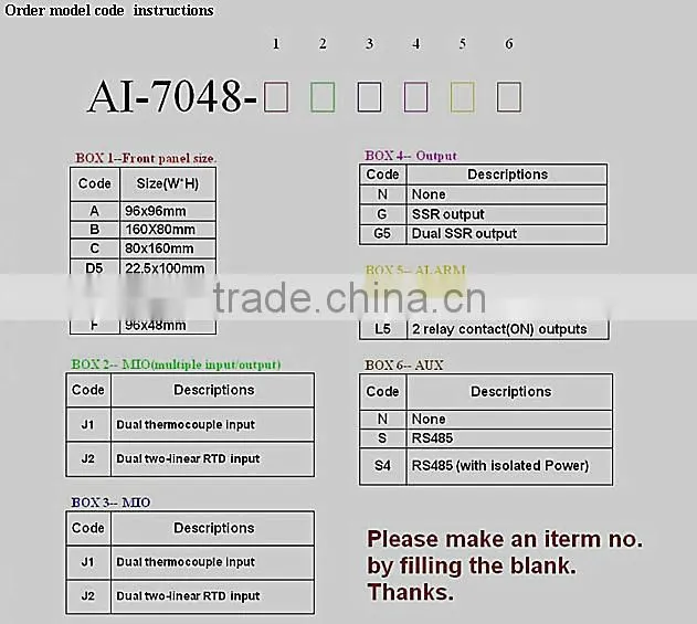 YUDIAN AI-7048 Four -Channel PID Temperature instruments