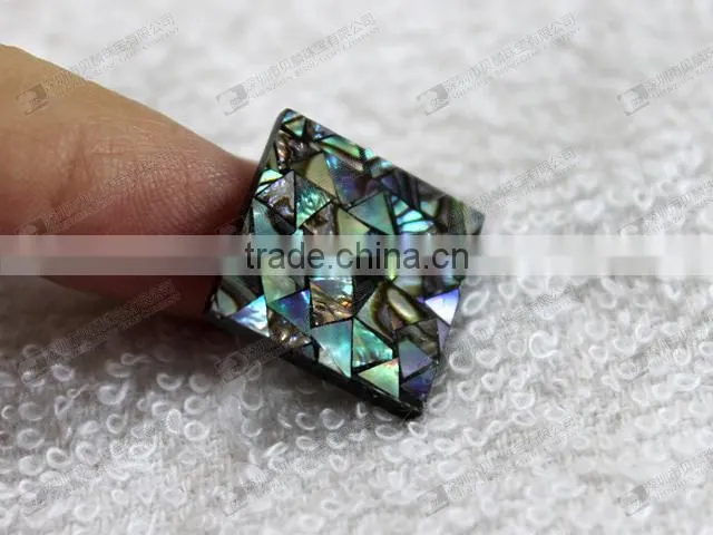 Natural abalone mosaic for jewelry making