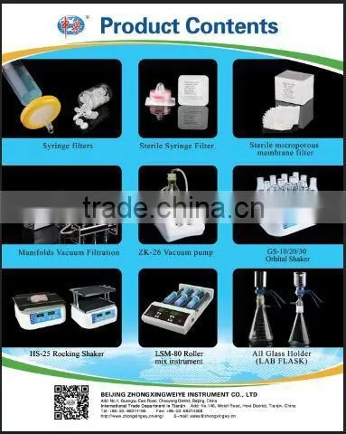 0.22um 0.45 um 13mm. 25mm PTFE, PVDF, Syringe Filters
