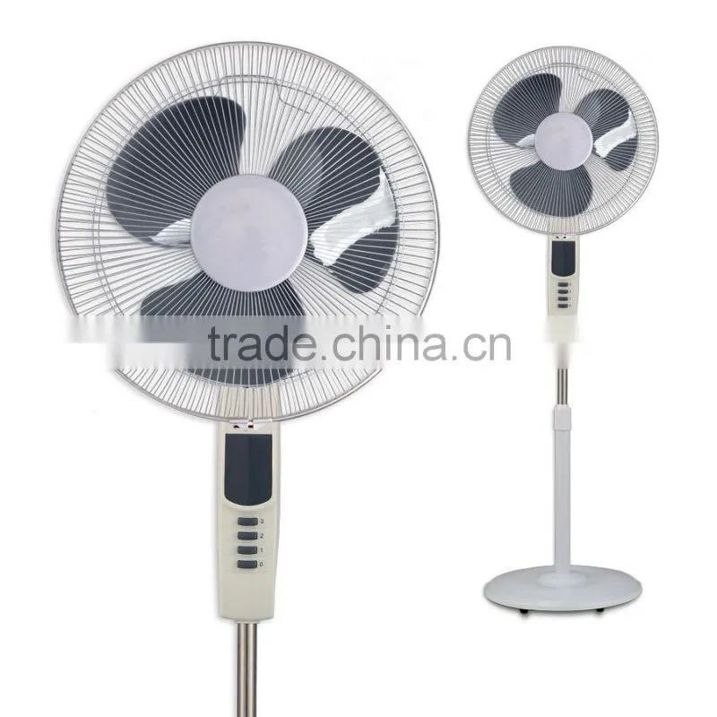 2016 new black and white home use stand fan with aluminium motor made in china