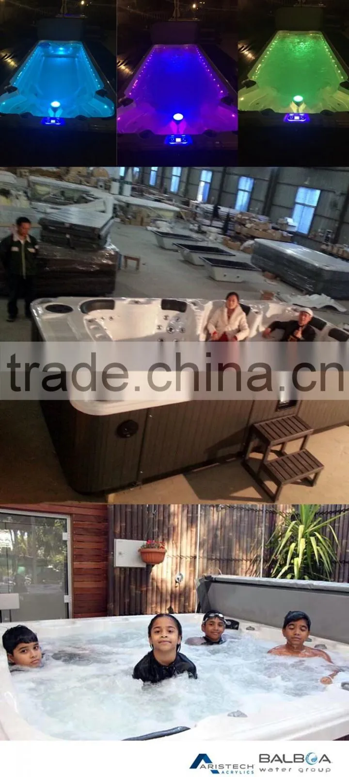 4 Meter Large Acrylic Outdoor Spa for 8 Person JY8001
