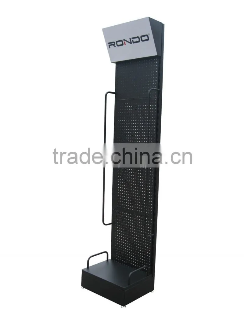 Custom perforated sheet metal display,metal pegboard display stand,desktop metal display rack