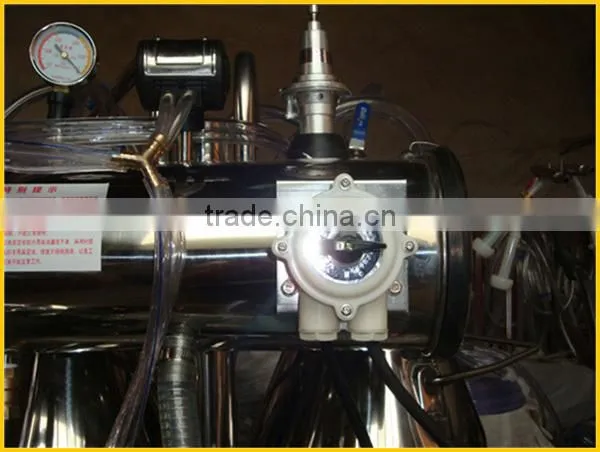 rotary vane vacuum pump type milking machine (two buckets)