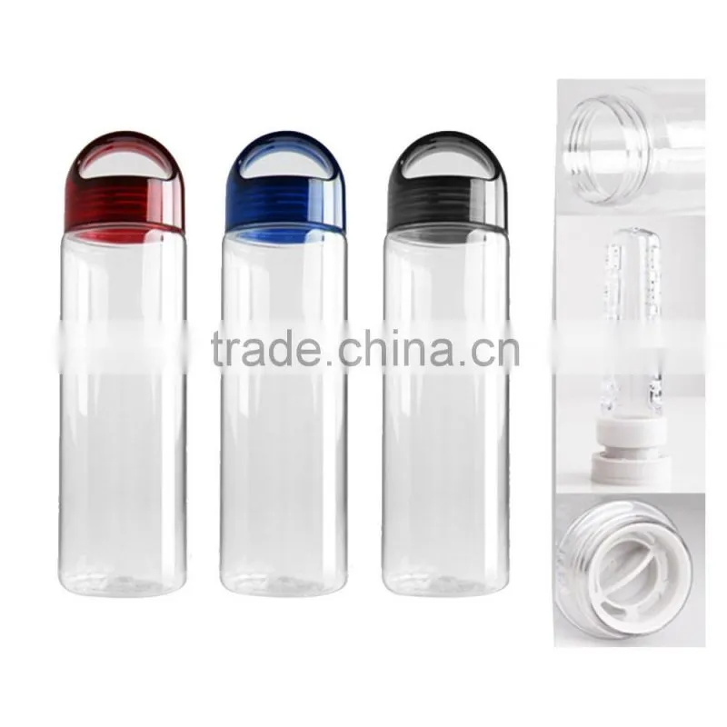 fruit infuser water bottle,plastic sport drinking bottle water bottle,plastic fruit juice bottles with blue cap
