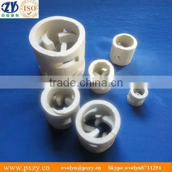 Ceramic Pall Ring random tower packing media 25mm,38mm,50mm,80mm