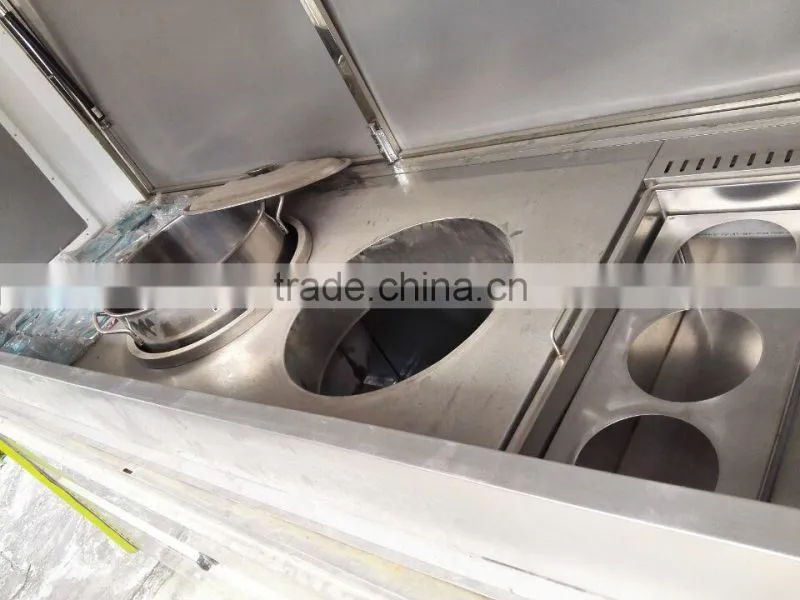 vending kinds of food in the street mobile hand push food cart for sale