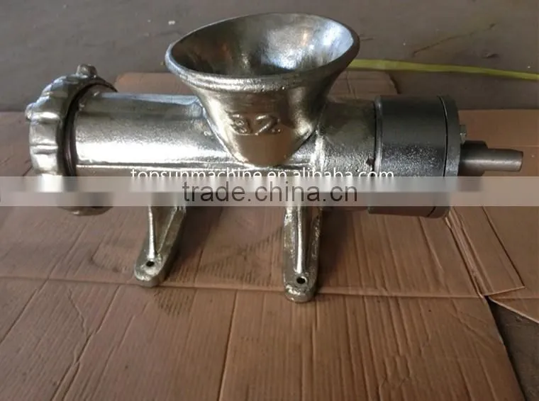 manual cast iron electro-plated tin meat mincer No.8 plastic funnels