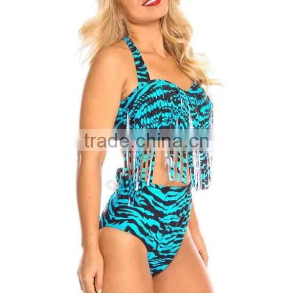 2017 summer xxx sexy sweet girl tassels high waist swim wear