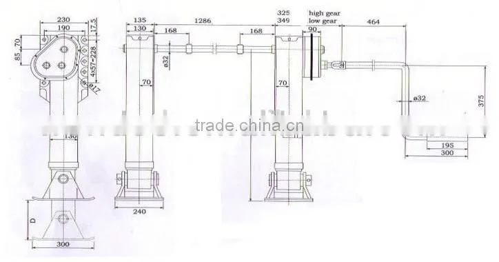 Outside ISO Fuwa 28T Heavy-duty Landing Gear