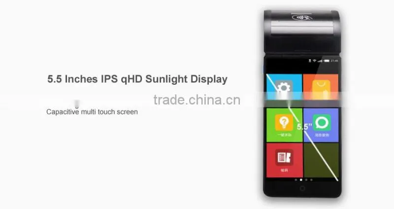 EMV PCI GPS NFC 4G LTE android pos terminal supports contactless card