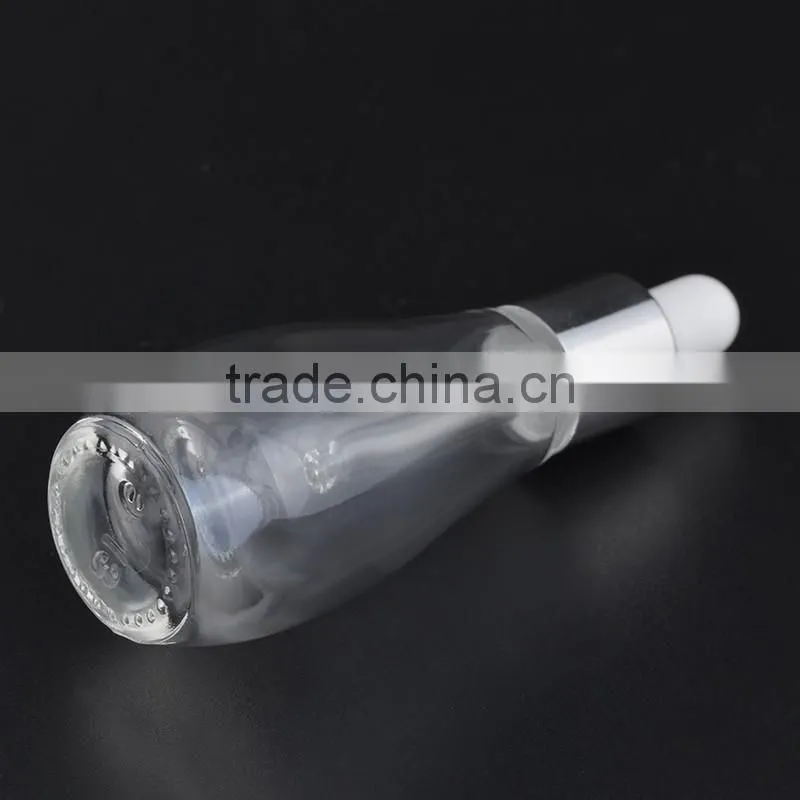 15ml unique shape clear glass dropper bottle with pipette for e liquid / empty essential oil container