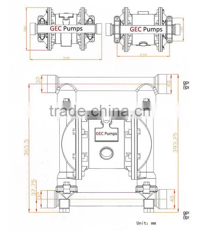 plastic pneumatic diaphragm pump liquid pumps