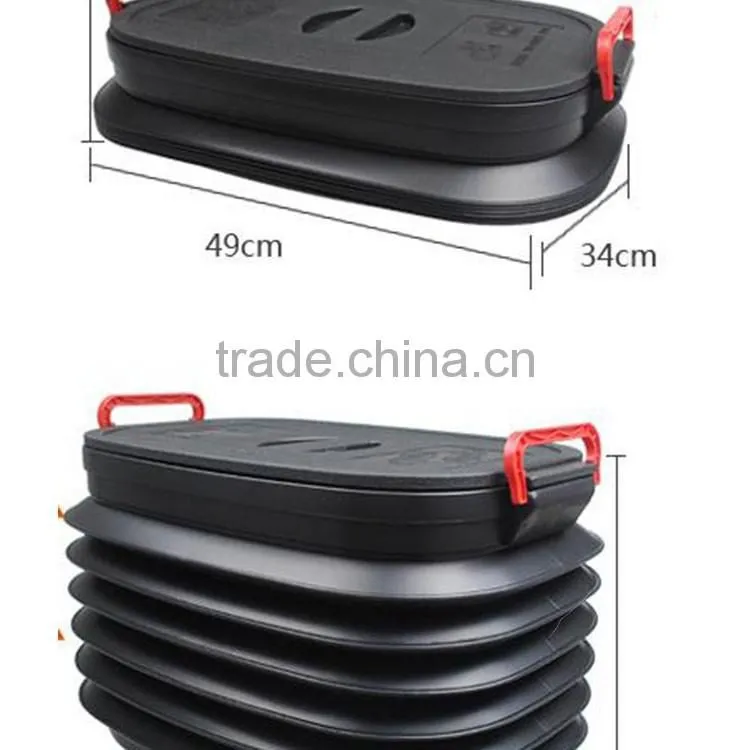 18L 37L 60L 25L car truck Collapsible foldable Plastic Boot Organizer Organiser Trunk Organizer with lid with handle