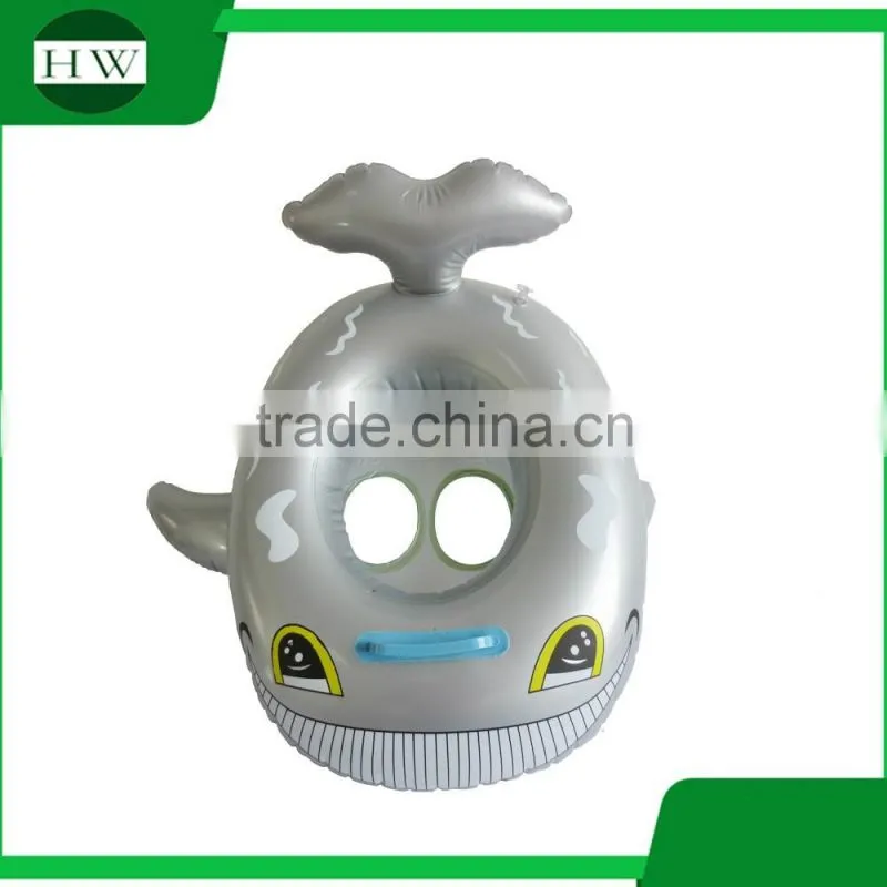 custom inflatable animal shaped baby swimming boat/ring