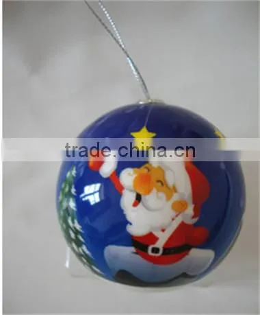 Different design and color christmas balls for christmas tree / 4 color printing christmas ball / LED plastic christmas ball