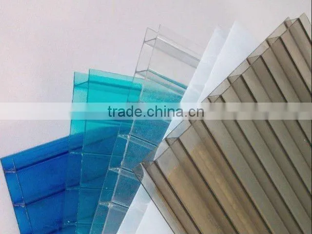 opal polycarbonate hollow sheet with 100% virgin raw materials