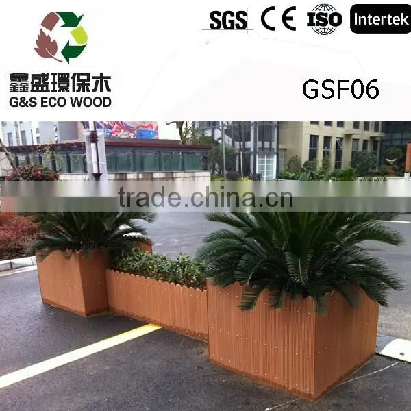Outdoor Weather resistant WPC wood plastic composite plant box high quality flower box cheap price WPC box