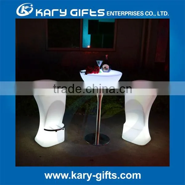 glowing multi color change led lighting up bar table