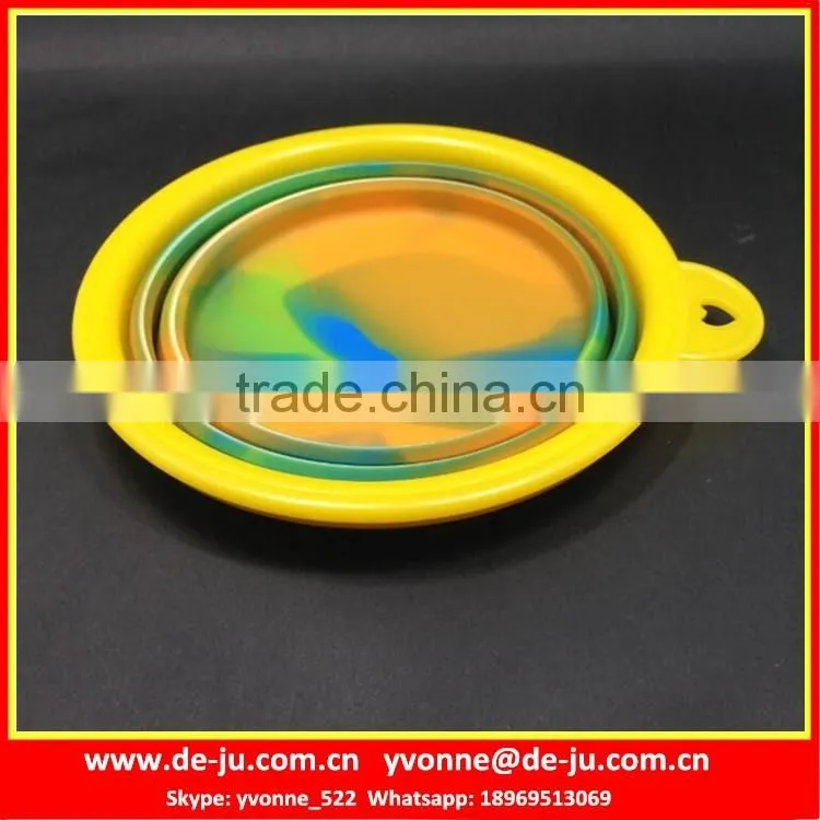 Cute Colorful Foldable Silicone Pet Food Bowl
