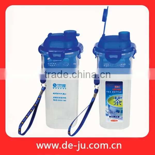 Custom LOGO Printed Orange Blue Weight Empty Water Bottle
