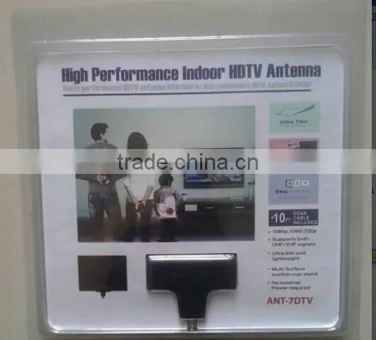 2016 Ultra-thin Flat Indoor HDTV Antenna Portable Satellite UHF/VHF DVB-T Digital Indoor TV Antenna