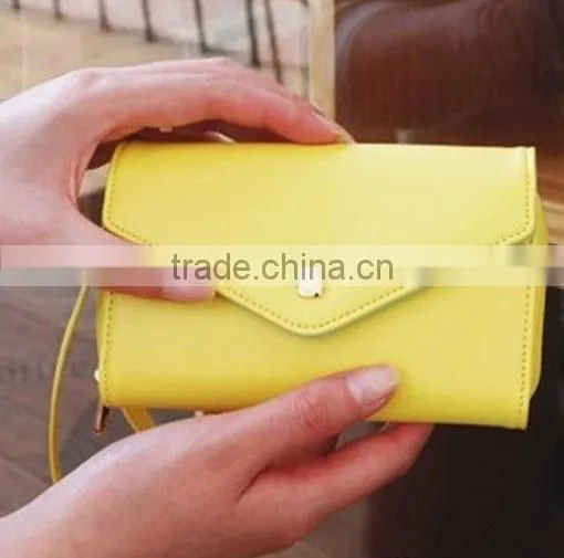 Crown smart pouch leather PU wallet case handbag for iPhone/Galaxy S/Smart Phone, comestic Jewelry bag