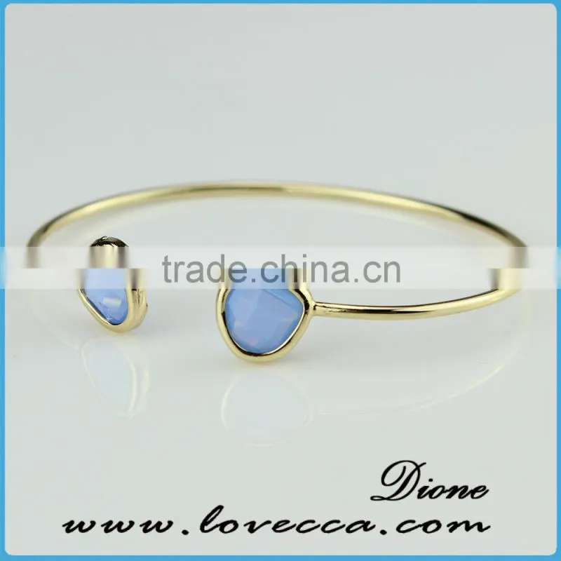2016 wholesale adjustable glass multicolor gemstone bracelets