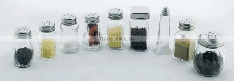 mini tiny glass spice packaging jar bottle and metal lids