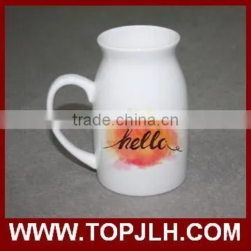 make new design printed good morning sublimation milk mug