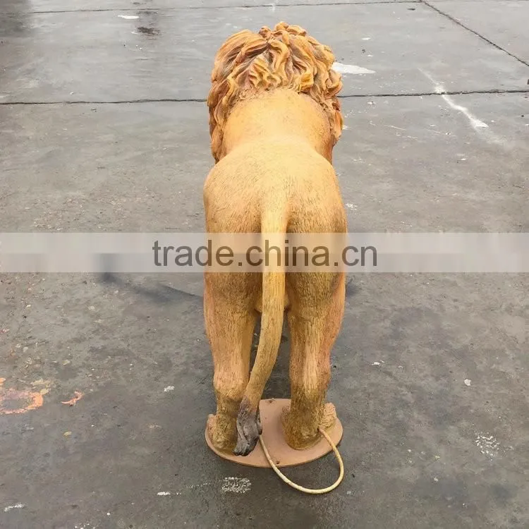 Fiberglass lion statue sculpture