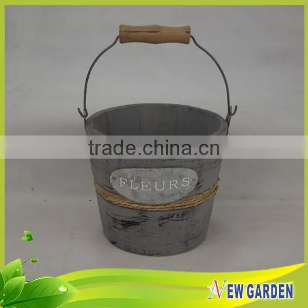 Cheaper Economical Round Wall Mounted Flower Basket with Handles