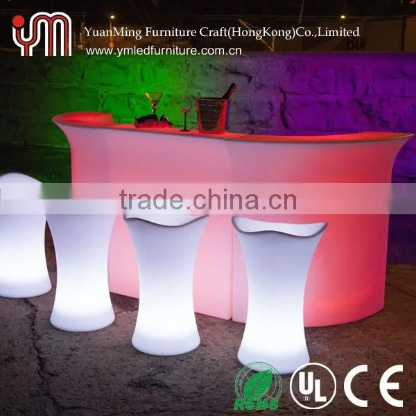 glow led plastic chair led bar stool