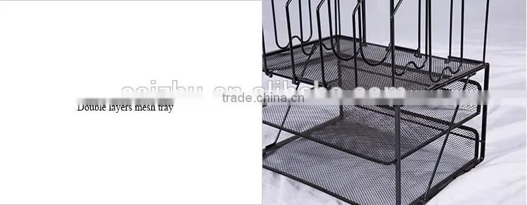 Simple and practical black office mesh desk organizer