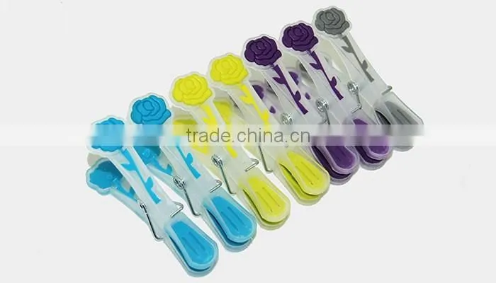 Best selling decorated multifunctional plastic high quality clothes peg