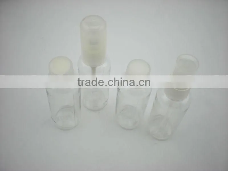4PK plastic travel bottles with handy pouch