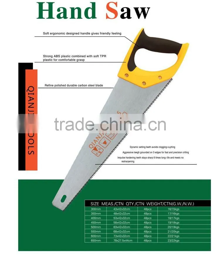 QJ-JH09 Double color hand tools high quality hand saw