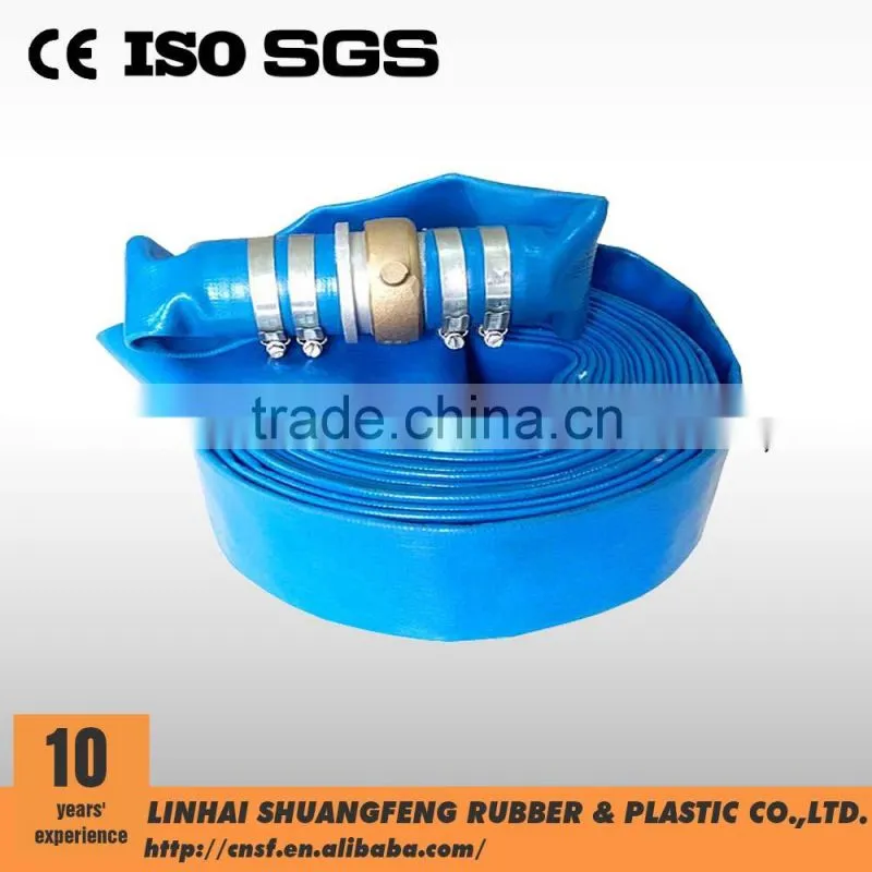 pvc lay flat pump water hose set connect with PIN LUG / CAM LOCK couplings