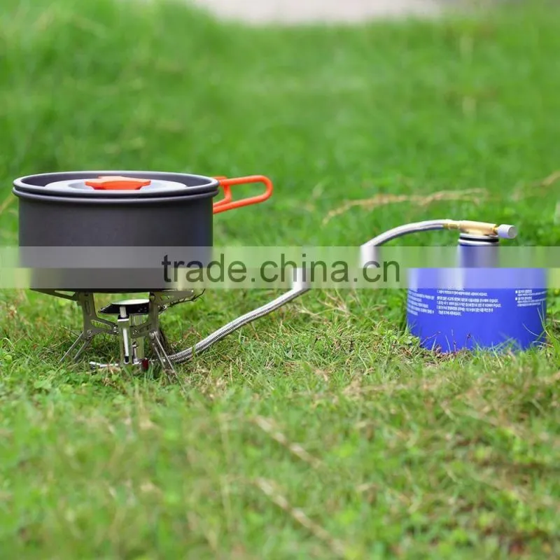 Aluminum Alloy Stainless Steel Outdoor Burn Camping Gas Stove Gas-powered Stove with Piezo Ignition Hiking