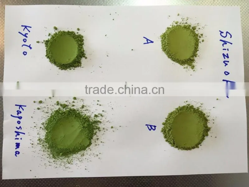 Japanese Green Tea Powder Organic Matcha produced in Uji, Kagoshima, Shizuoka and Nishio