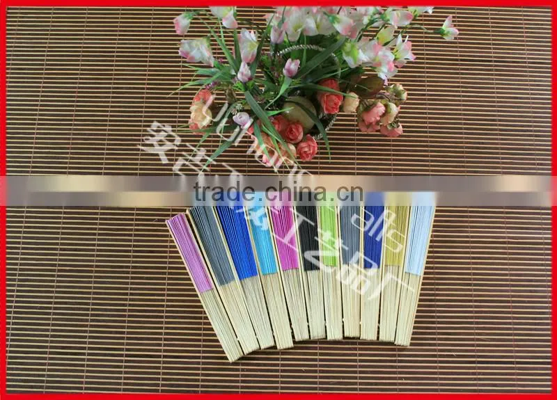 Cheap and colorful wedding paper fan wholesale