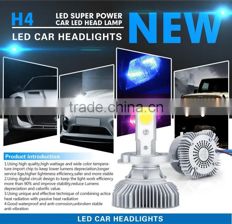 Top seller H4 HI-LOW car led light head lamp