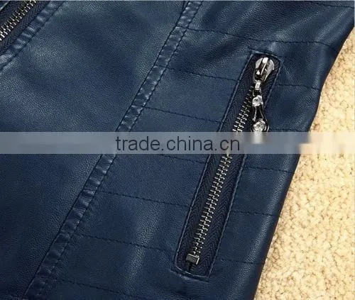 women leather jacket 2014 women's clothing biker motorcycle jackets leather coat